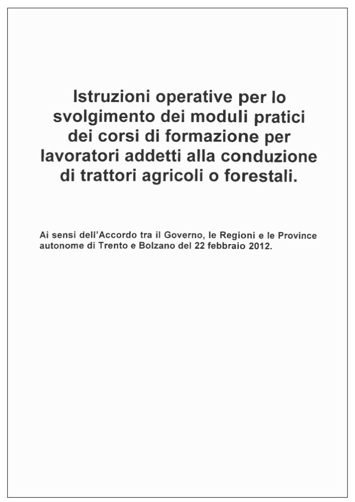 Addetti conduzione trattori agricoli o forestali