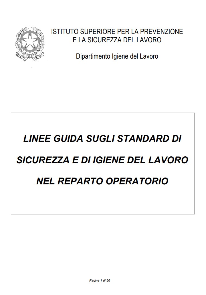 Linee guida sugli standard di sicurezza e di igiene del lavoro nel ...