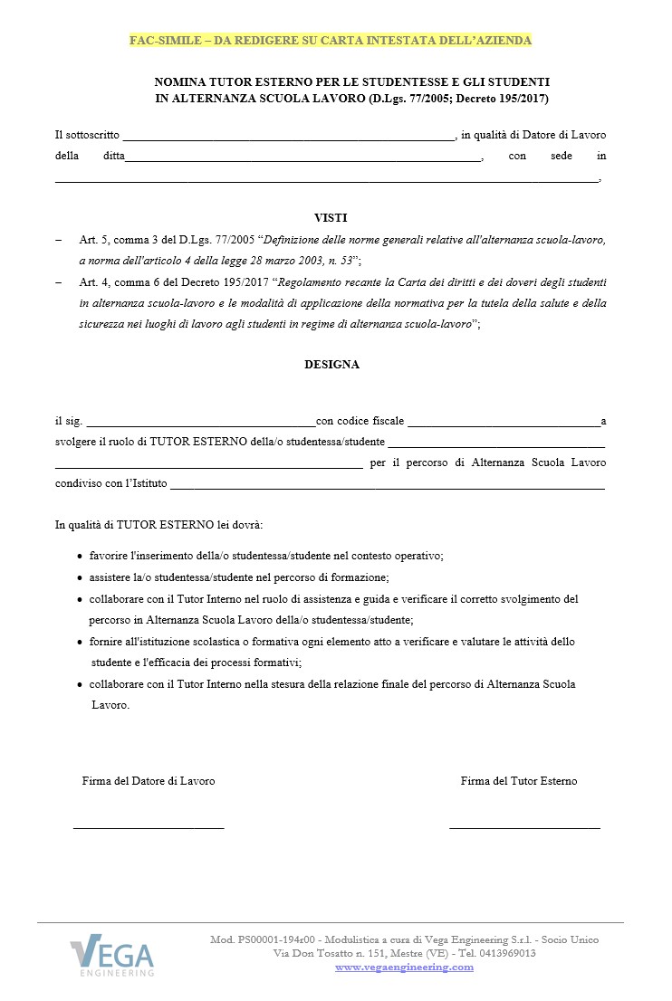 Modulistica Sul Lavoro Specifica Per Lavoratori Modificabile