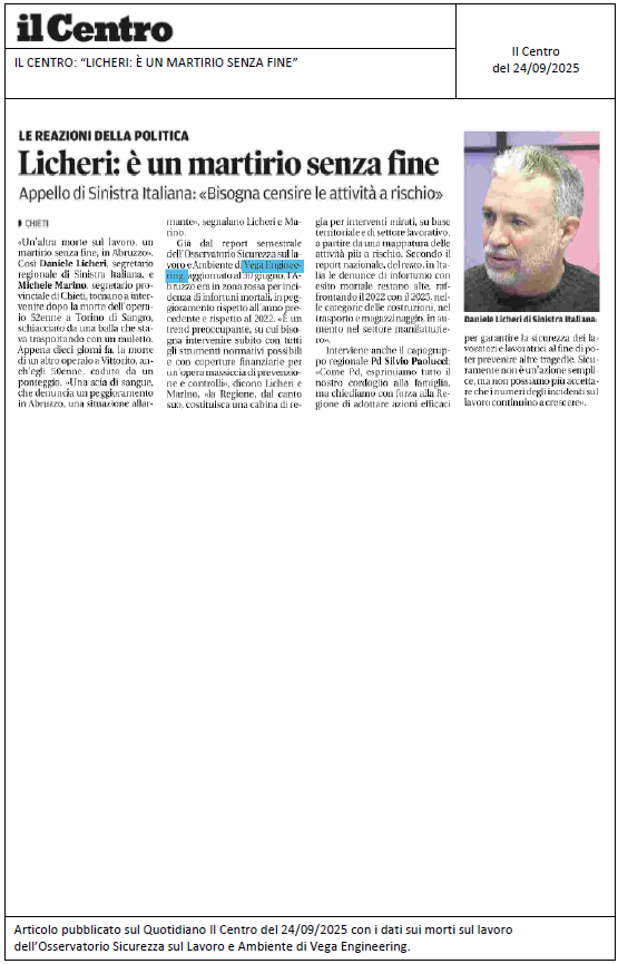 IL CENTRO: “Licheri: è un martirio senza fine”